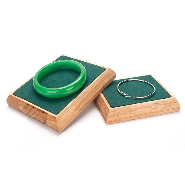 jewelry pouches, bags 2 pcs female bracelet wood green display stand women earring pendent ring showcase trays jewellery organizer storage b, Pink;blue