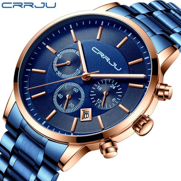 wristwatches mens watch casual sport crrju army military wrist stainless steel clock relogio masculino, Slivery;brown
wristwatches mens watch casual sport crrju army military wrist stainless steel clock relogio masculino, Slivery;brown