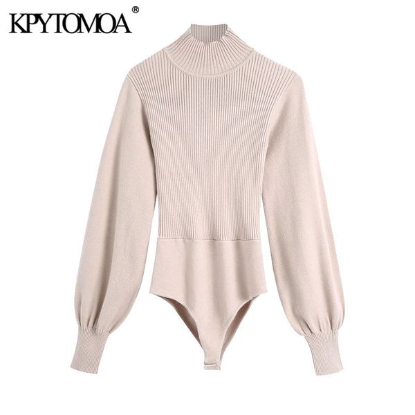 women fashion backless snap-button knitted bodysuits vintage high neck lantern sleeve female playsuits chic 210416, Black;white
women fashion backless snap-button knitted bodysuits vintage high neck lantern sleeve female playsuits chic 210416, Black;white