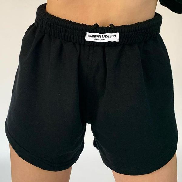 women's shorts zovsv casual elastic high waist sweat women letter print black summer short pants fashion cotton drawstring 2021, White;black
women's shorts zovsv casual elastic high waist sweat women letter print black summer short pants fashion cotton drawstring 2021, White;black