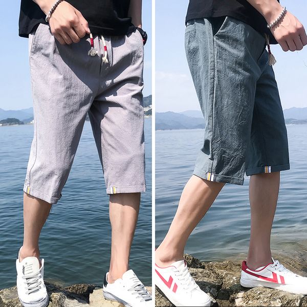 a 771 the new summer 2021 7 minutes of pants men's casual pants six points five beach shorts thin fashion pants in the summer, Blue
a 771 the new summer 2021 7 minutes of pants men's casual pants six points five beach shorts thin fashion pants in the summer, Blue