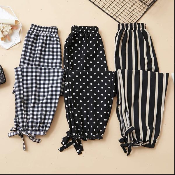 spring and summer womens capris plaid polka dot loose fitting large size fresh children pantalones de mujer, Black;white
spring and summer womens capris plaid polka dot loose fitting large size fresh children pantalones de mujer, Black;white