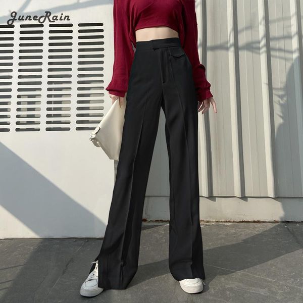 junerain spring korean fashion split pants vintage high waist casual ol streetwear long trousers street lady women's & capris, Black;white
junerain spring korean fashion split pants vintage high waist casual ol streetwear long trousers street lady women's & capris, Black;white