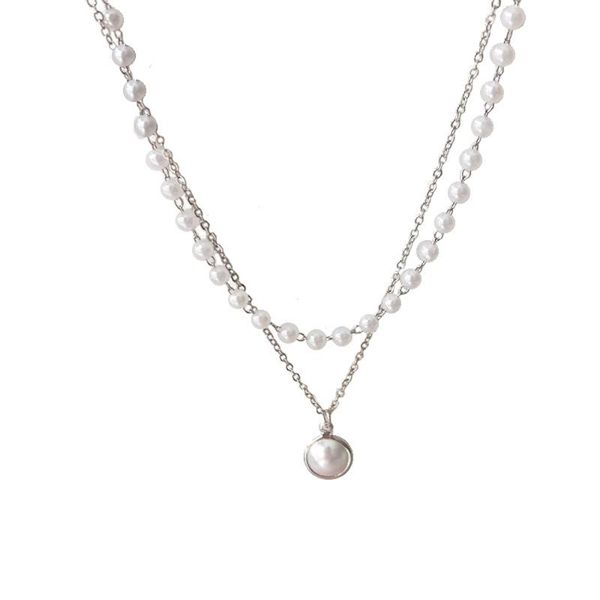 pendant necklaces 2021 fashion kpop pearl choker necklace cute double layer chain for women jewelry girl gift, Silver
pendant necklaces 2021 fashion kpop pearl choker necklace cute double layer chain for women jewelry girl gift, Silver