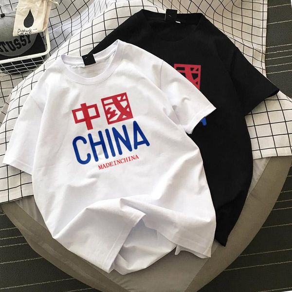 women's t-shirt printed china brand short sleeve student 2021 summer trend white pure cotton loose couple clothes
women's t-shirt printed china brand short sleeve student 2021 summer trend white pure cotton loose couple clothes