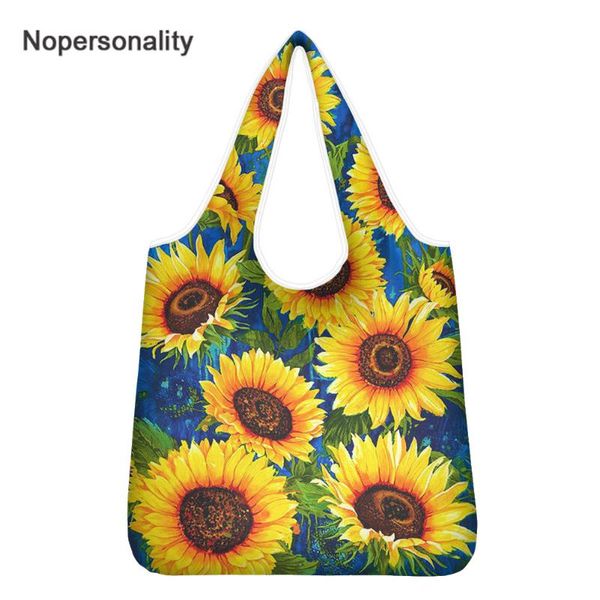 nopersonality women shopping bags sunflower printed reusable polyester portable shoulder handbag folding pouch bag
nopersonality women shopping bags sunflower printed reusable polyester portable shoulder handbag folding pouch bag