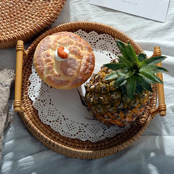 round rattan woven basket serving tray with handles tea display coffee table storage baskets
round rattan woven basket serving tray with handles tea display coffee table storage baskets