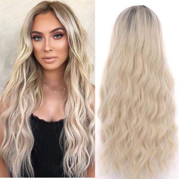 synthetic wigs houyan 26 inch long curly hair wavy wig women's role play daily wear, Black 
synthetic wigs houyan 26 inch long curly hair wavy wig women's role play daily wear, Black