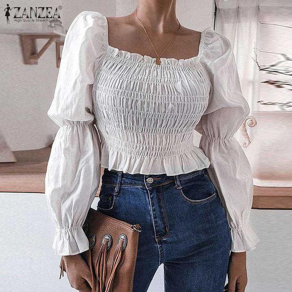 women's blouses & shirts blouses fashion puff sleeve pleated casual square neck blusas female solid ruffle plus size w77t, White
women's blouses & shirts blouses fashion puff sleeve pleated casual square neck blusas female solid ruffle plus size w77t, White