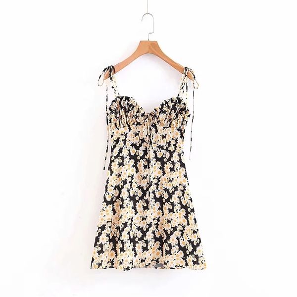 summer yellow mini dress women spaghetti strap party vestidos elegant floral es korean fashion clothing 210521, Black;gray
summer yellow mini dress women spaghetti strap party vestidos elegant floral es korean fashion clothing 210521, Black;gray