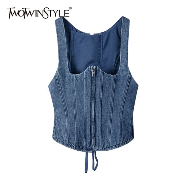 cross bandage denim vest for women square collar sleeveless lace up bowknot casual tank female fashion 210524, White
cross bandage denim vest for women square collar sleeveless lace up bowknot casual tank female fashion 210524, White