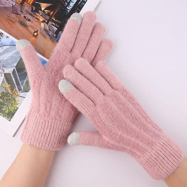 sports gloves knitted woolen warm autumn and winter for women plus velvet thick five-finger touch screen mittens, Black
sports gloves knitted woolen warm autumn and winter for women plus velvet thick five-finger touch screen mittens, Black