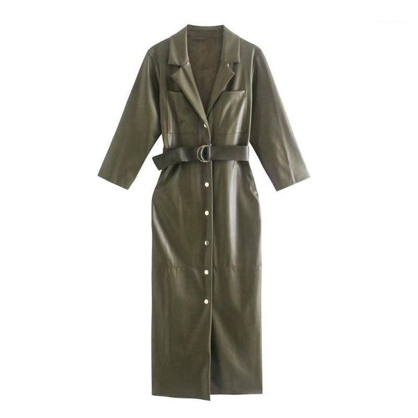 casual dresses pinkou women stylish army green pu leather dress bow tie sashes three quarter sleeve fashion chic midi vestido qa472, Black;gray
casual dresses pinkou women stylish army green pu leather dress bow tie sashes three quarter sleeve fashion chic midi vestido qa472, Black;gray