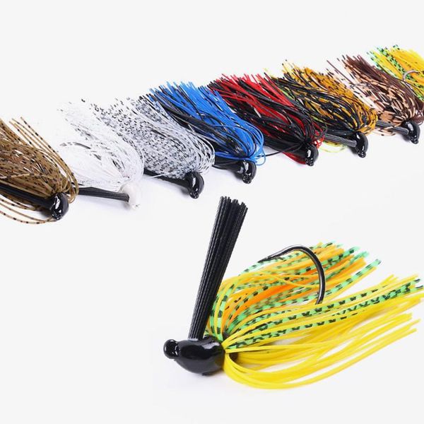 fishing hooks 5 pieces jigs swim lure metal football head silicone skirts guard flipping colorful
fishing hooks 5 pieces jigs swim lure metal football head silicone skirts guard flipping colorful