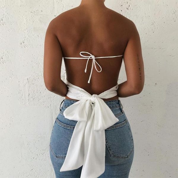 women's tanks & camis camisole lady backless lace up knot butterfly cropped clubwear wdc8077, White
women's tanks & camis camisole lady backless lace up knot butterfly cropped clubwear wdc8077, White