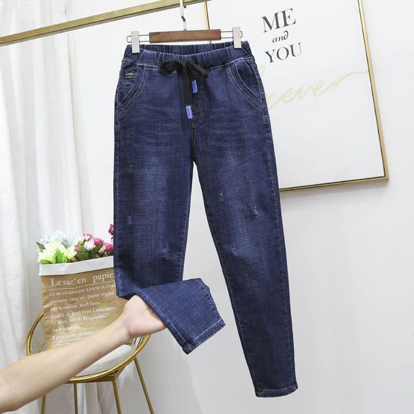 women's jeans women high waist plus size loose ankle-length drawstring denim mom harem pants, Blue
women's jeans women high waist plus size loose ankle-length drawstring denim mom harem pants, Blue