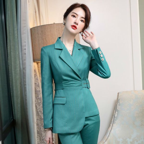 Women's Two Piece Pants High quality autumn and winter women's suit pants two-piece ladies striped belt slim fit jacket Fashion tr, White
Women's Two Piece Pants High quality autumn and winter women's suit pants two-piece ladies striped belt slim fit jacket Fashion tr, White