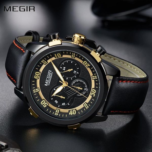 wristwatches megir watch men relogio masculino chronograph fashion sport clock waterproof men's montre homme, Slivery;brown
wristwatches megir watch men relogio masculino chronograph fashion sport clock waterproof men's montre homme, Slivery;brown