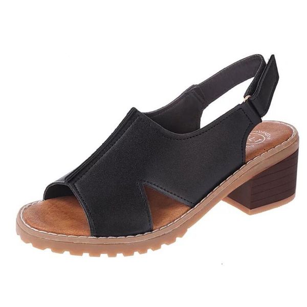 fashion women summer sandals ladies casual skid-proof high heel thick peep toe hoop&loop leisure platform #1123, Black
fashion women summer sandals ladies casual skid-proof high heel thick peep toe hoop&loop leisure platform #1123, Black