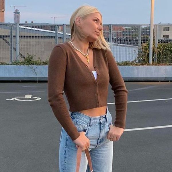women's knits & tees autumn knitted cardigan 2021 fashion casual women long sleeve v neck solid slim crop spring sweater knitwear coat, White
women's knits & tees autumn knitted cardigan 2021 fashion casual women long sleeve v neck solid slim crop spring sweater knitwear coat, White