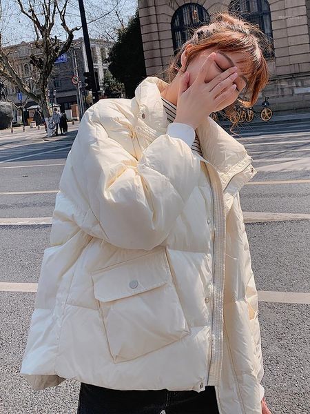 women's down & parkas winter loose thick white duck jacket parka 2021 solid color zipper female outerwear, Black
women's down & parkas winter loose thick white duck jacket parka 2021 solid color zipper female outerwear, Black