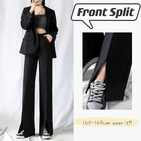 vintage long flare pant women korean streetwear high waist trousers lady casual front split bell bottom 210510, Black;white
vintage long flare pant women korean streetwear high waist trousers lady casual front split bell bottom 210510, Black;white