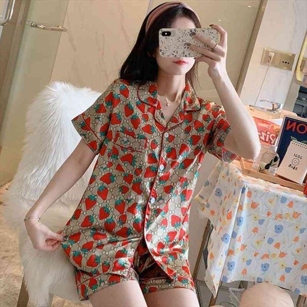 spring summer women faux silk pajamas set simple pure color leisure nightwear short sleeves sleepwear, Black;red
spring summer women faux silk pajamas set simple pure color leisure nightwear short sleeves sleepwear, Black;red