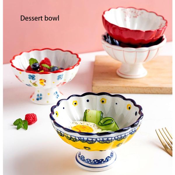 bowls 1pcs goblet ceramic tableware salad bowl for kitchen dessert ice cream cup hand-painted 5 inch microwave oven
bowls 1pcs goblet ceramic tableware salad bowl for kitchen dessert ice cream cup hand-painted 5 inch microwave oven