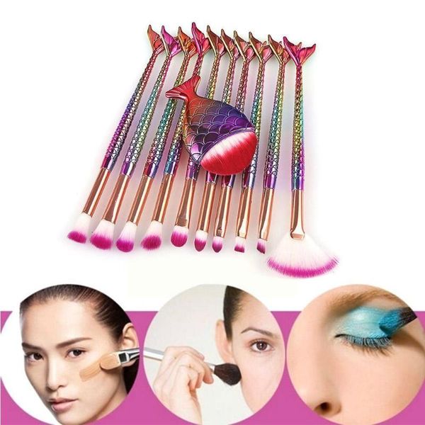 makeup brushes 11pcs mermaid brush set professional eyeshadow fishtail beauty natural handle eyebrow tools cosmetic highlight hair s6c2
makeup brushes 11pcs mermaid brush set professional eyeshadow fishtail beauty natural handle eyebrow tools cosmetic highlight hair s6c2