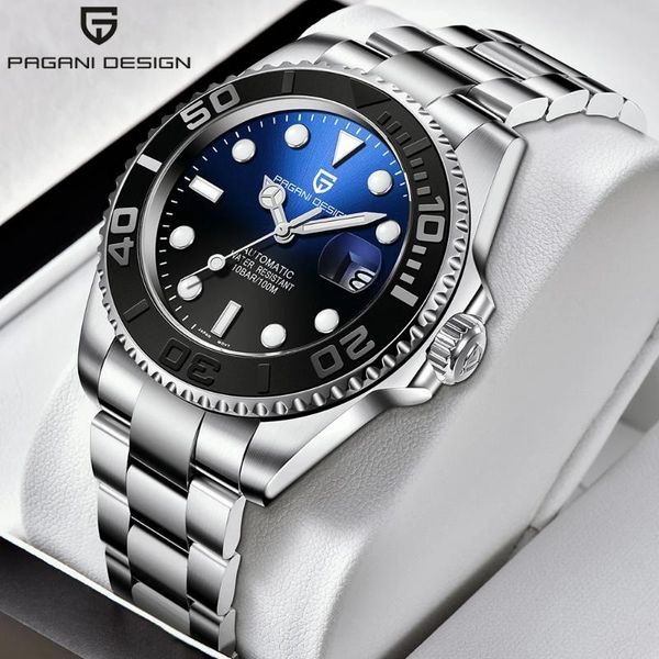 wristwatches pagani design automatic watch for men diving mechanical stainless steel waterproof 100m fashion business relogio masculino, Slivery;brown
wristwatches pagani design automatic watch for men diving mechanical stainless steel waterproof 100m fashion business relogio masculino, Slivery;brown