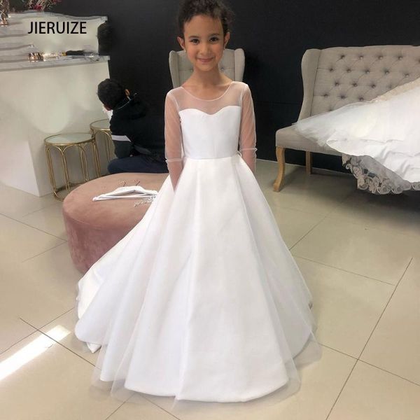 white long sleeves flower girl dresses big bow wedding party pageant first communion girl's, Red;yellow
white long sleeves flower girl dresses big bow wedding party pageant first communion girl's, Red;yellow