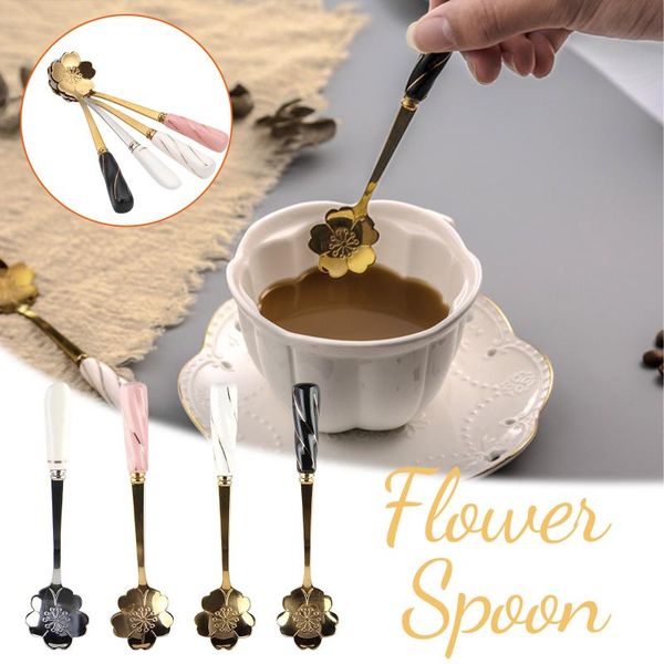 spoons stainless steel coffee stirring spoon with ceramic handle golden flower creative exquisite tea
spoons stainless steel coffee stirring spoon with ceramic handle golden flower creative exquisite tea