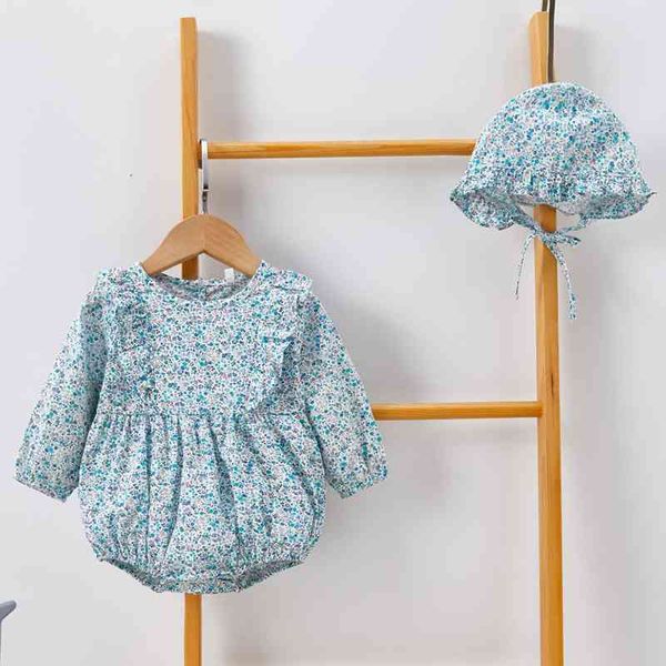 new spring autumn floral and hat long sleeves baby girl newborn rompers clothes 210315, Blue
new spring autumn floral and hat long sleeves baby girl newborn rompers clothes 210315, Blue