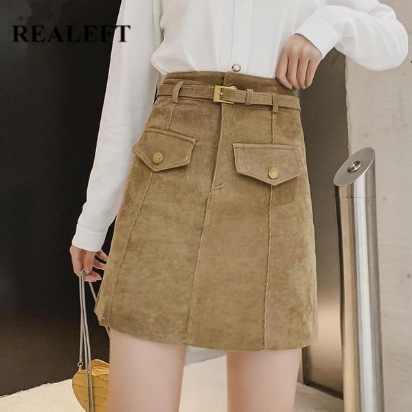 skirts realeft autumn winter vintage corduroy mini skater high waist pocket wrap a-line with belt 2021 arrival, Black
skirts realeft autumn winter vintage corduroy mini skater high waist pocket wrap a-line with belt 2021 arrival, Black