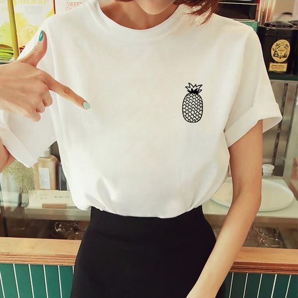 simple casual pineapple graphics womens o neck short sleeve cartoon harajuku ladies, White
simple casual pineapple graphics womens o neck short sleeve cartoon harajuku ladies, White