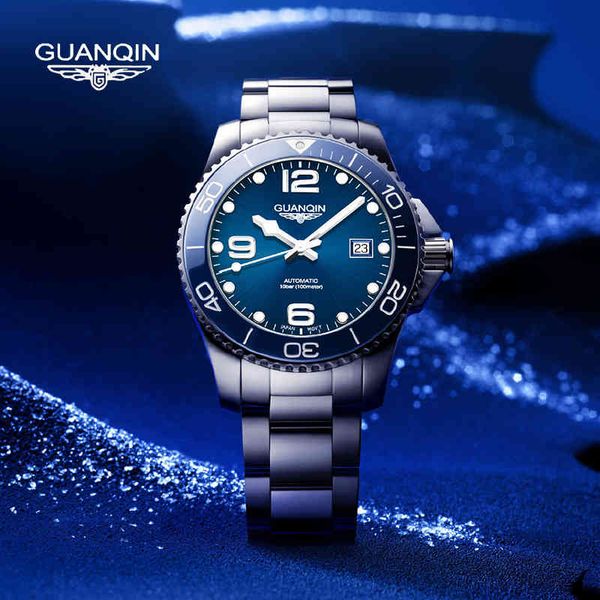 2021 new guanqin luxury brand sapphire men's automatic watches stainless steel japan nh35a mechanical men wrist watch luminous, Silver
2021 new guanqin luxury brand sapphire men's automatic watches stainless steel japan nh35a mechanical men wrist watch luminous, Silver