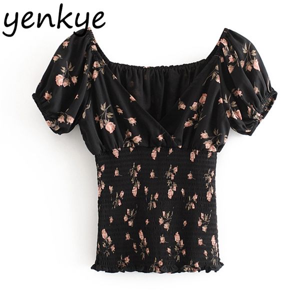 vintage floral print elastic slim crop women v neck short sleeve summer chiffon blusas mujer omzz6942 210514, White
vintage floral print elastic slim crop women v neck short sleeve summer chiffon blusas mujer omzz6942 210514, White