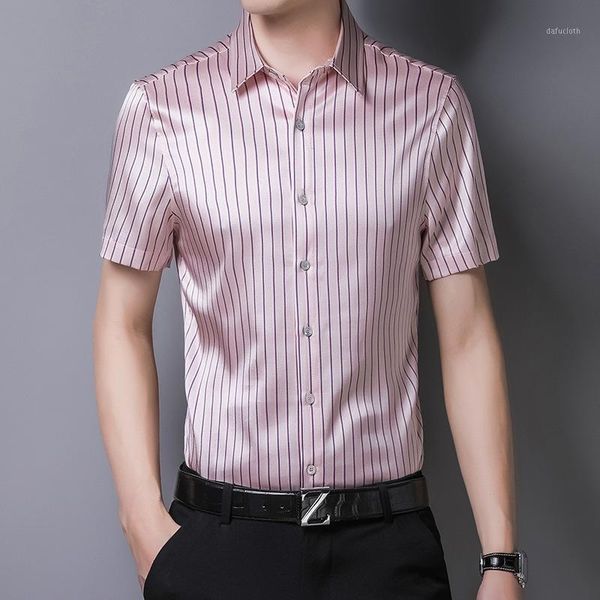men's casual shirts short sleeve shirt middle aged men vertical stripe thin fashion half top, White;black
men's casual shirts short sleeve shirt middle aged men vertical stripe thin fashion half top, White;black