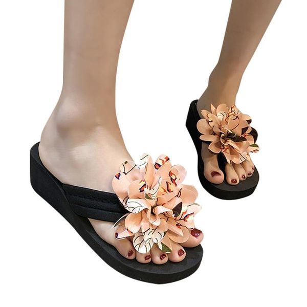 slippers sagace flower for women bohemian flip flop wedges platform slipper open toe heel shoes zapatos de mujer summer, Black
slippers sagace flower for women bohemian flip flop wedges platform slipper open toe heel shoes zapatos de mujer summer, Black