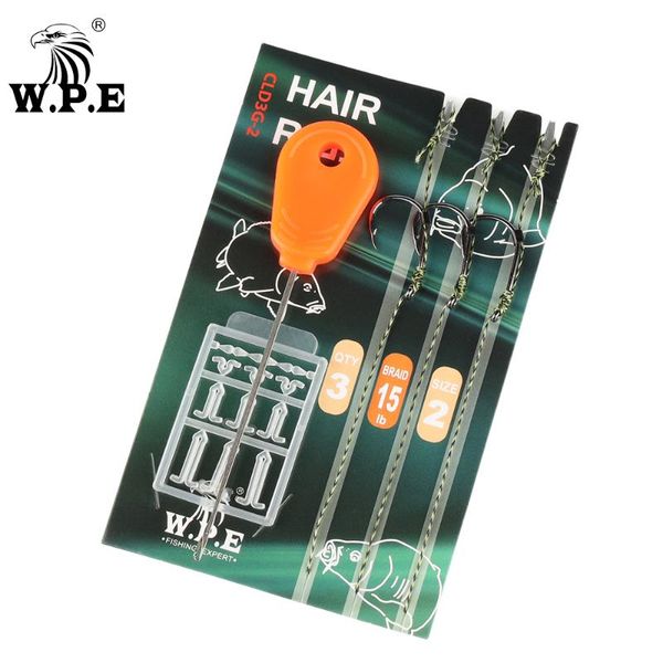 w.p.e 1pack/3pcs carp fishing 2#/4#/6# hair rigs ready made boilie hook baiting needle tackle pesca hooks
w.p.e 1pack/3pcs carp fishing 2#/4#/6# hair rigs ready made boilie hook baiting needle tackle pesca hooks