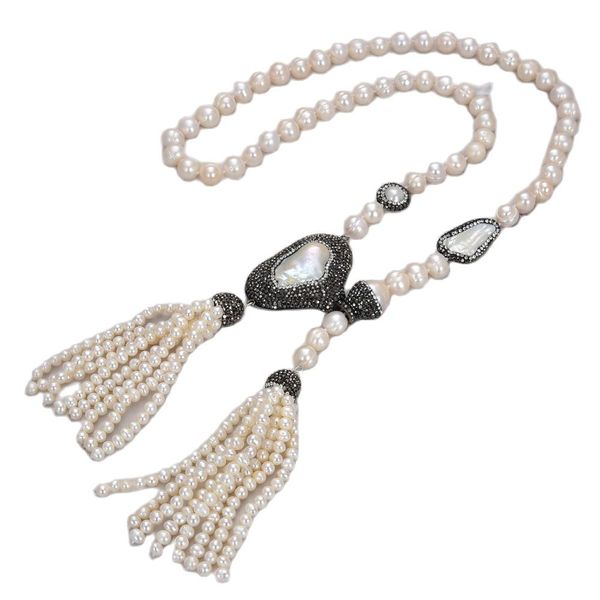 guaiguai jewelry white pearl necklace big white keshi pearl pendant handmade for women real gems stone lady fashion jewellery, Silver
guaiguai jewelry white pearl necklace big white keshi pearl pendant handmade for women real gems stone lady fashion jewellery, Silver