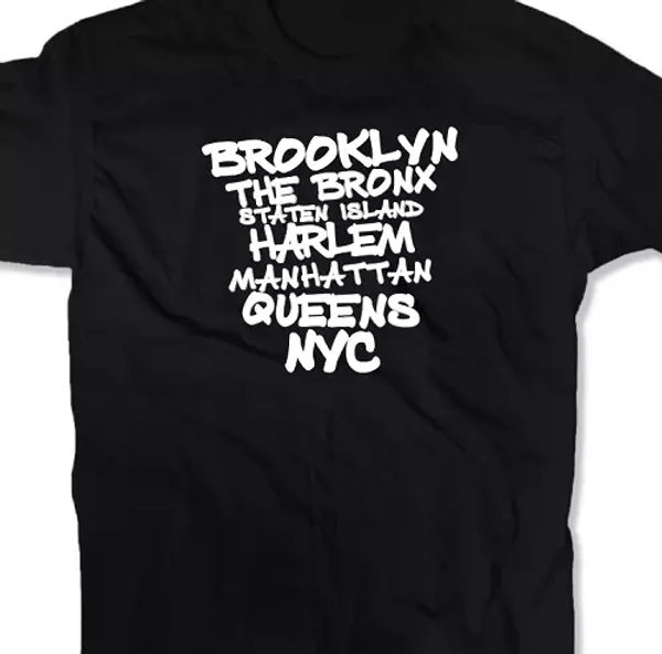 NYC Queens Harlem Staten Island The Bronx T shirt Tee Brooklyn New York Graffiti, White;black
NYC Queens Harlem Staten Island The Bronx T shirt Tee Brooklyn New York Graffiti, White;black