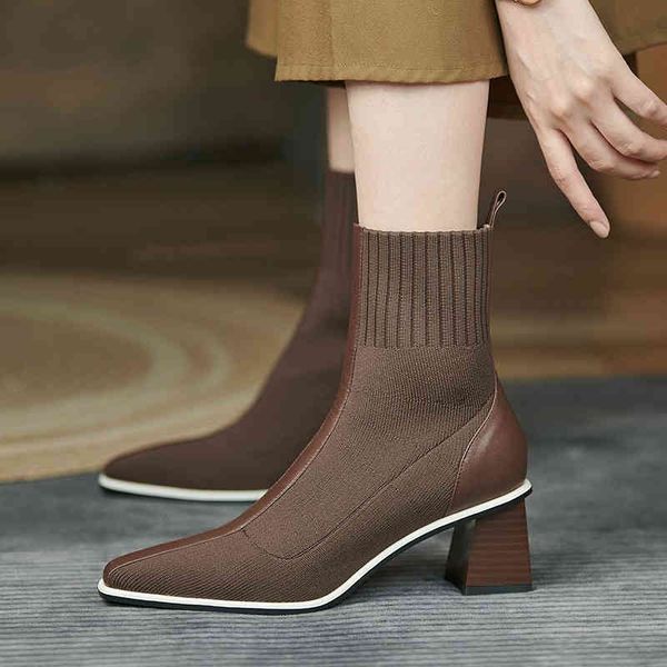 dress shoes 6.5 cm novo design botas femininas tricô tecido de salto alto outono meias moda feminina dedo do pé apontado deslizamento em 7x7, Black
dress shoes 6.5 cm novo design botas femininas tricô tecido de salto alto outono meias moda feminina dedo do pé apontado deslizamento em 7x7, Black