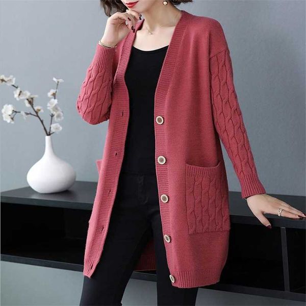 women's knits & tees 2021 autumn women vintage sweater v neck solid loose knitwear outerwear single breasted casual knitted cardigan pu, White
women's knits & tees 2021 autumn women vintage sweater v neck solid loose knitwear outerwear single breasted casual knitted cardigan pu, White