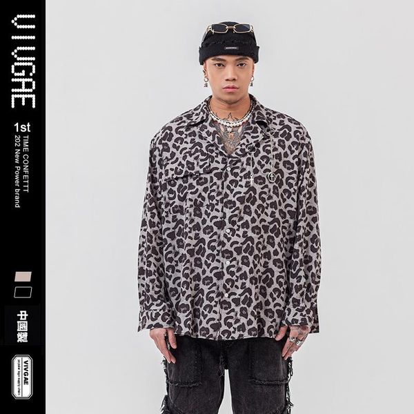 men's casual shirts ins chain and women's loose sweet cool fried street leopard print couples long sleeve shirt, White;black
men's casual shirts ins chain and women's loose sweet cool fried street leopard print couples long sleeve shirt, White;black