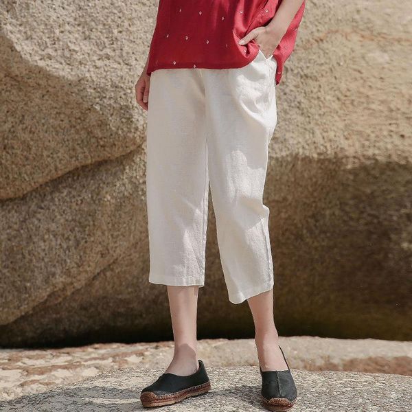 women's pants & capris johnature women ramie trousers solid color loose pocket calf-length 2021 summer vintage comfortable casual, Black;white
women's pants & capris johnature women ramie trousers solid color loose pocket calf-length 2021 summer vintage comfortable casual, Black;white