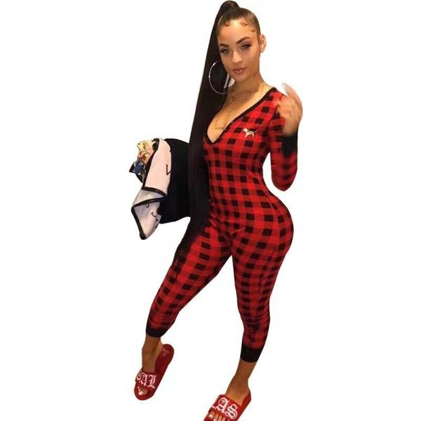 women's jumpsuits & rompers fashion plaid spliced women beach style deep v-neck catsuits full length skinny sports, Black;white
women's jumpsuits & rompers fashion plaid spliced women beach style deep v-neck catsuits full length skinny sports, Black;white