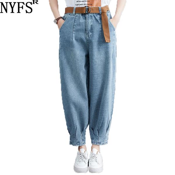 women's jeans nyfs 2021 summer women vintage loose pants denim ninetrousers(send belt), Blue
women's jeans nyfs 2021 summer women vintage loose pants denim ninetrousers(send belt), Blue