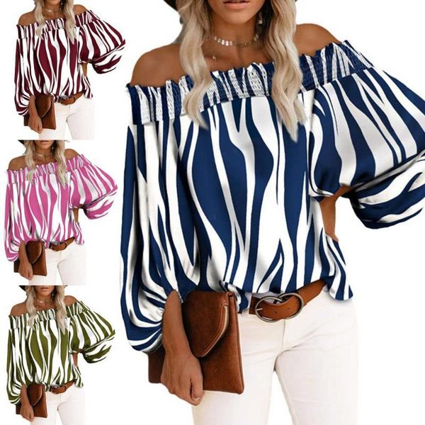 women's blouses & shirts striped print women blouse puff sleeve thin off shoulder loose fit summer shirt pullover elegant, White
women's blouses & shirts striped print women blouse puff sleeve thin off shoulder loose fit summer shirt pullover elegant, White