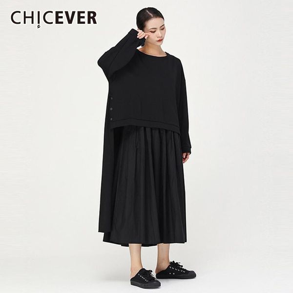 two piece dress chicever patchwork hit color set women o neck long sleeve asymmetric shirt midi pleated skirt sets female 2021 fashion, White
two piece dress chicever patchwork hit color set women o neck long sleeve asymmetric shirt midi pleated skirt sets female 2021 fashion, White
